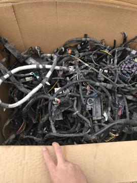 Box of Recycled Wiring Harnesses for Scrap Metal Collection