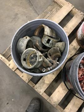 Collection of Scrap Metal Parts in a Bucket