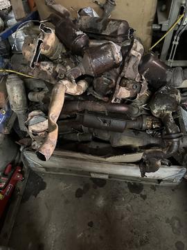 Pile of Scrap Metal Components for Recycling
