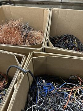 Organized Scrap Metal Wires for Recycling Collection